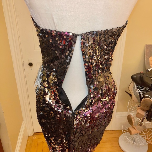 NWT purple and silver sequin bodycon 5/6 - Picture 8 of 12